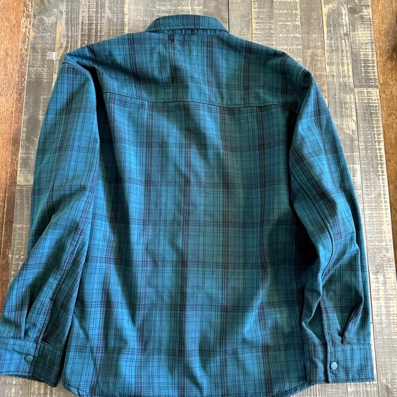Stylus Green Plaid Snap Up Shirt Fully Lined Size XXL - Picture 8 of 8